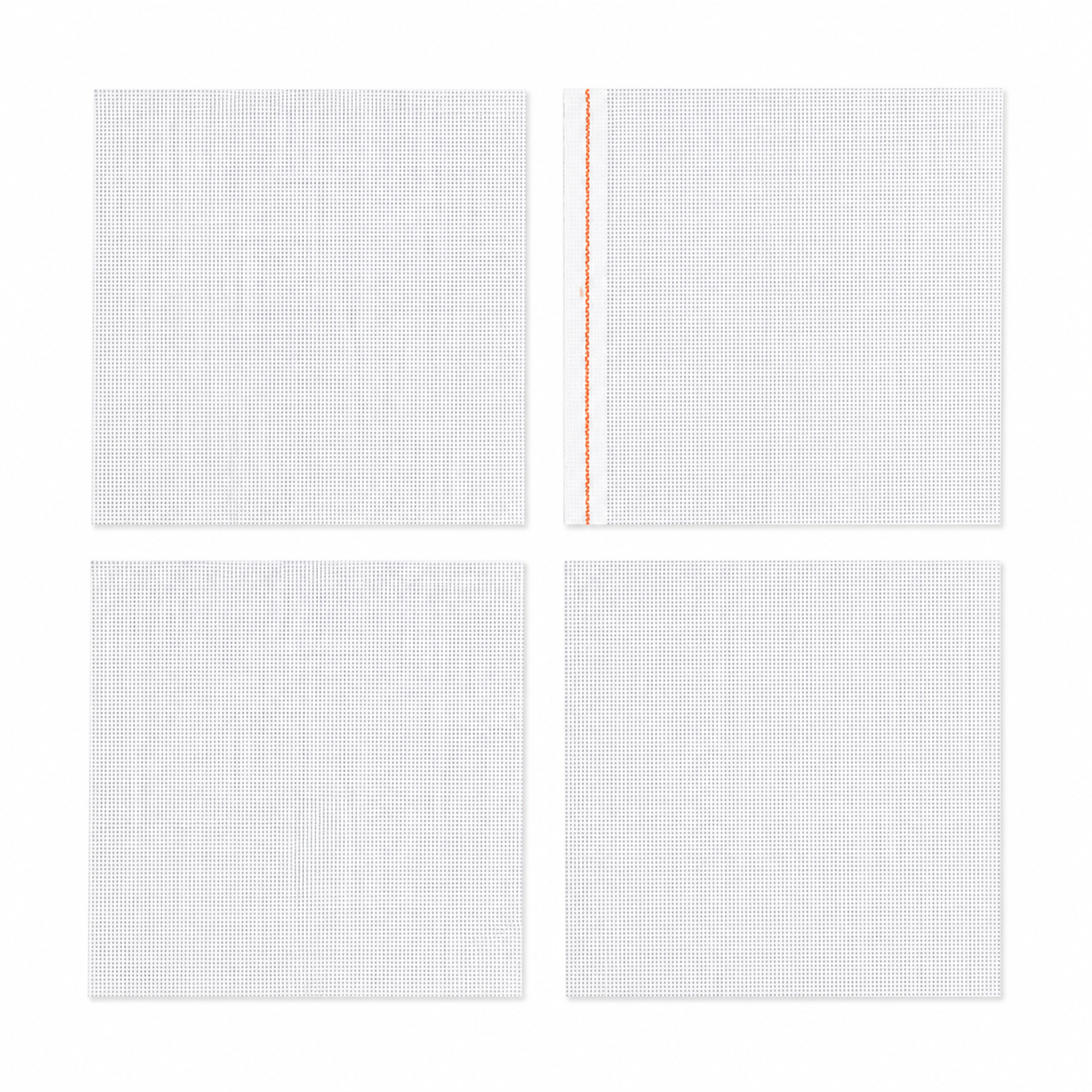 13 Mesh - Zwiegart - Orange Line - Mono Deluxe Needlepoint Canvas - White