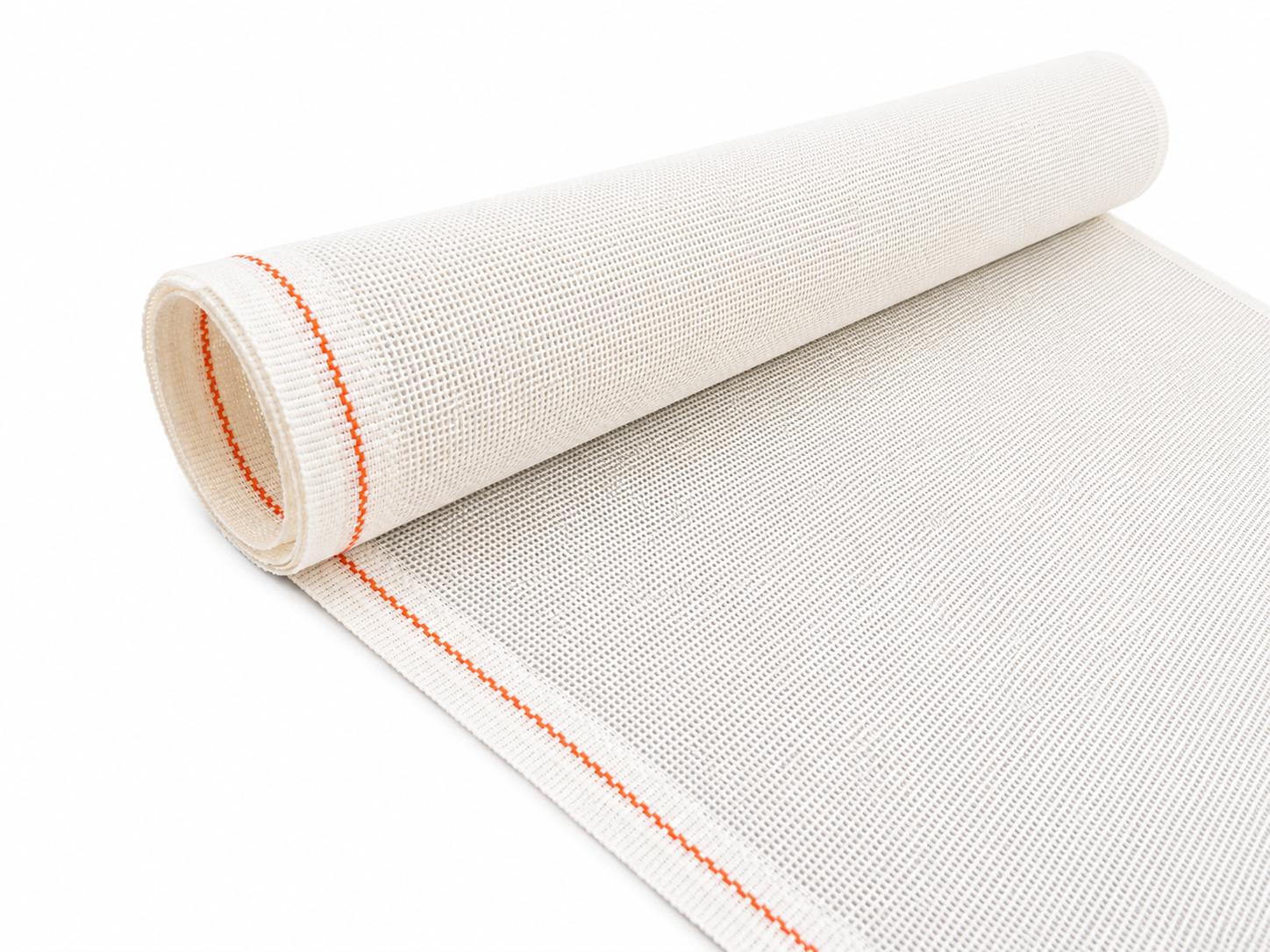 13 Mesh - Zwiegart - Orange Line - Mono Deluxe Needlepoint Canvas - White