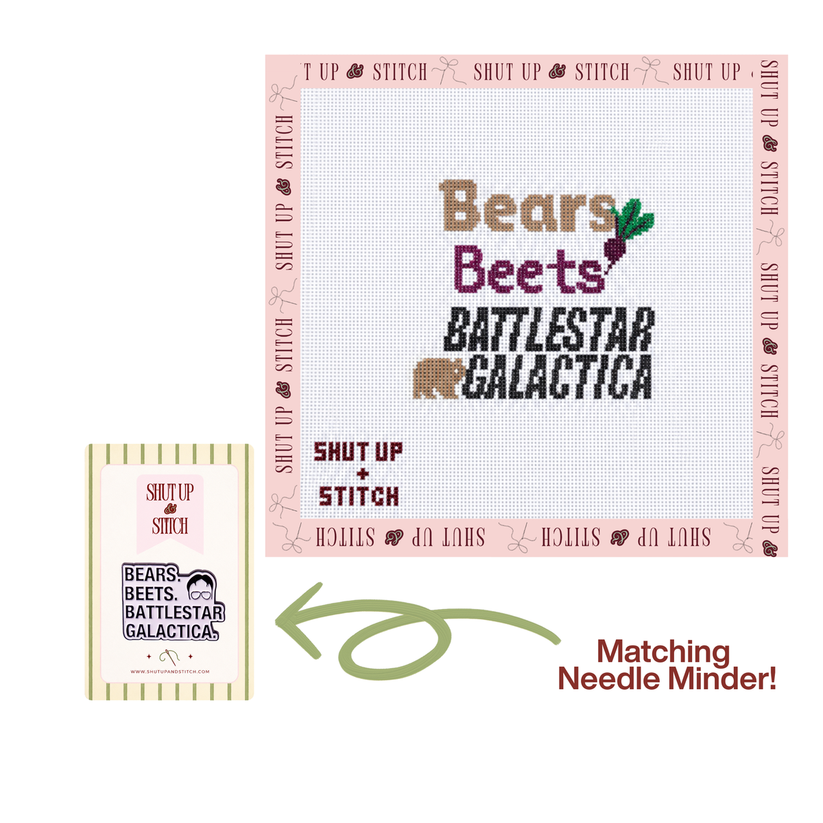 Bears, Beets, Battlestar Galactica Needlepoint Canvas - The Office