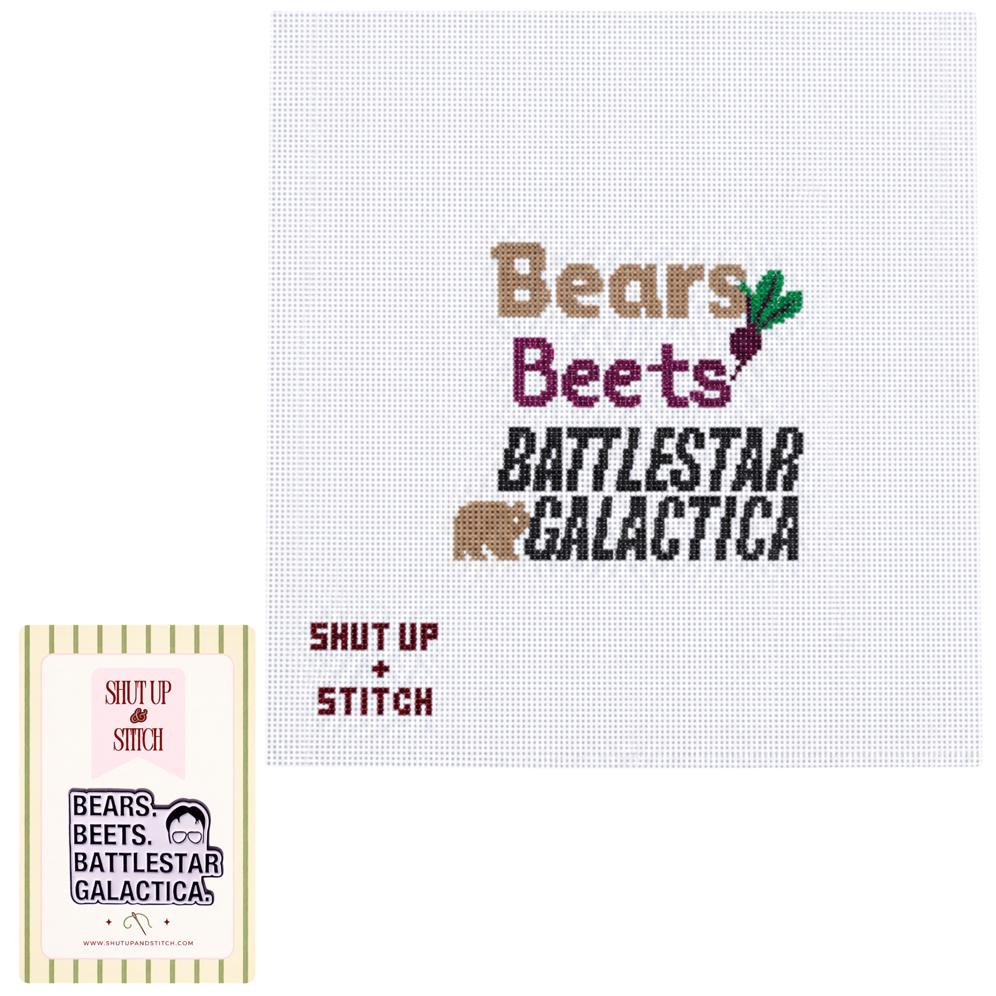 Bears, Beets, Battlestar Galactica Needlepoint Canvas - The Office