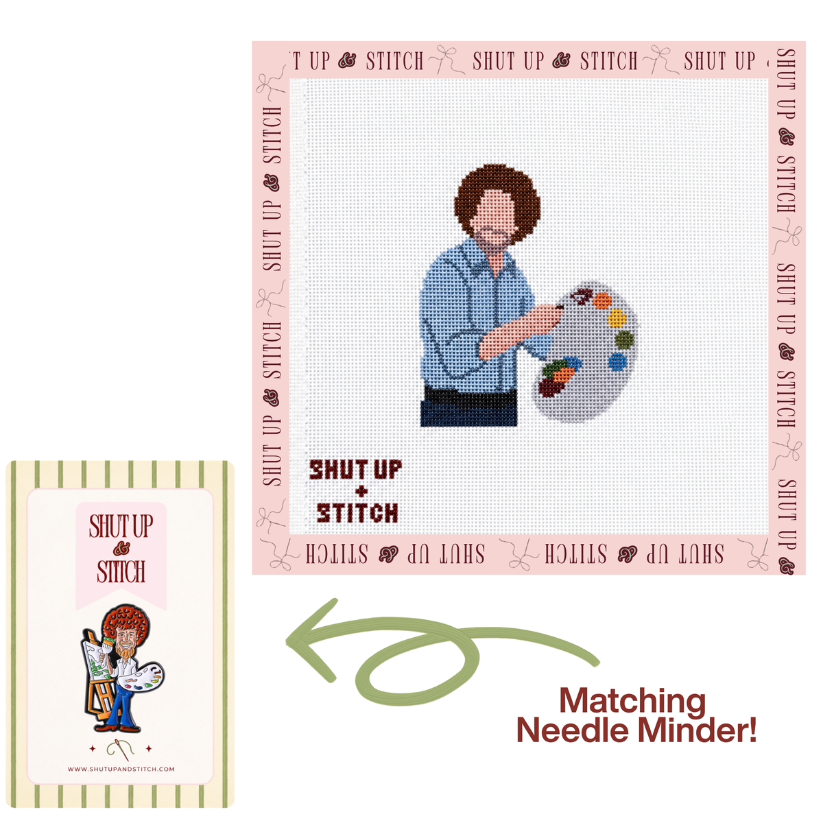 Bob Ross Needlepoint Canvas