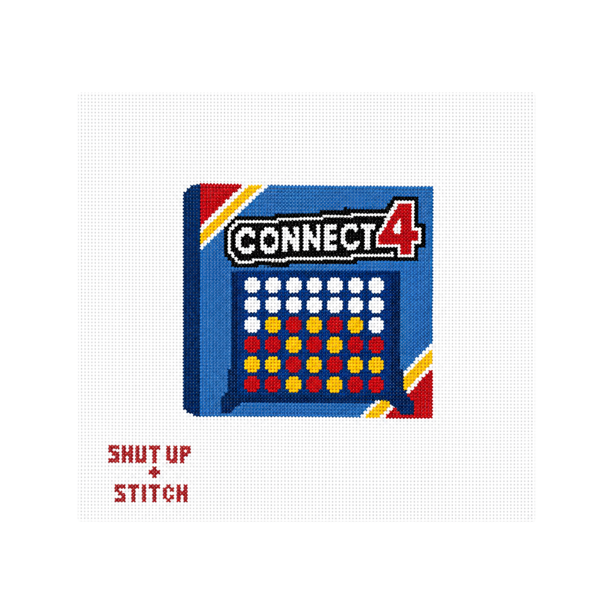 Connect 4 Board Game Needlepoint Canvas
