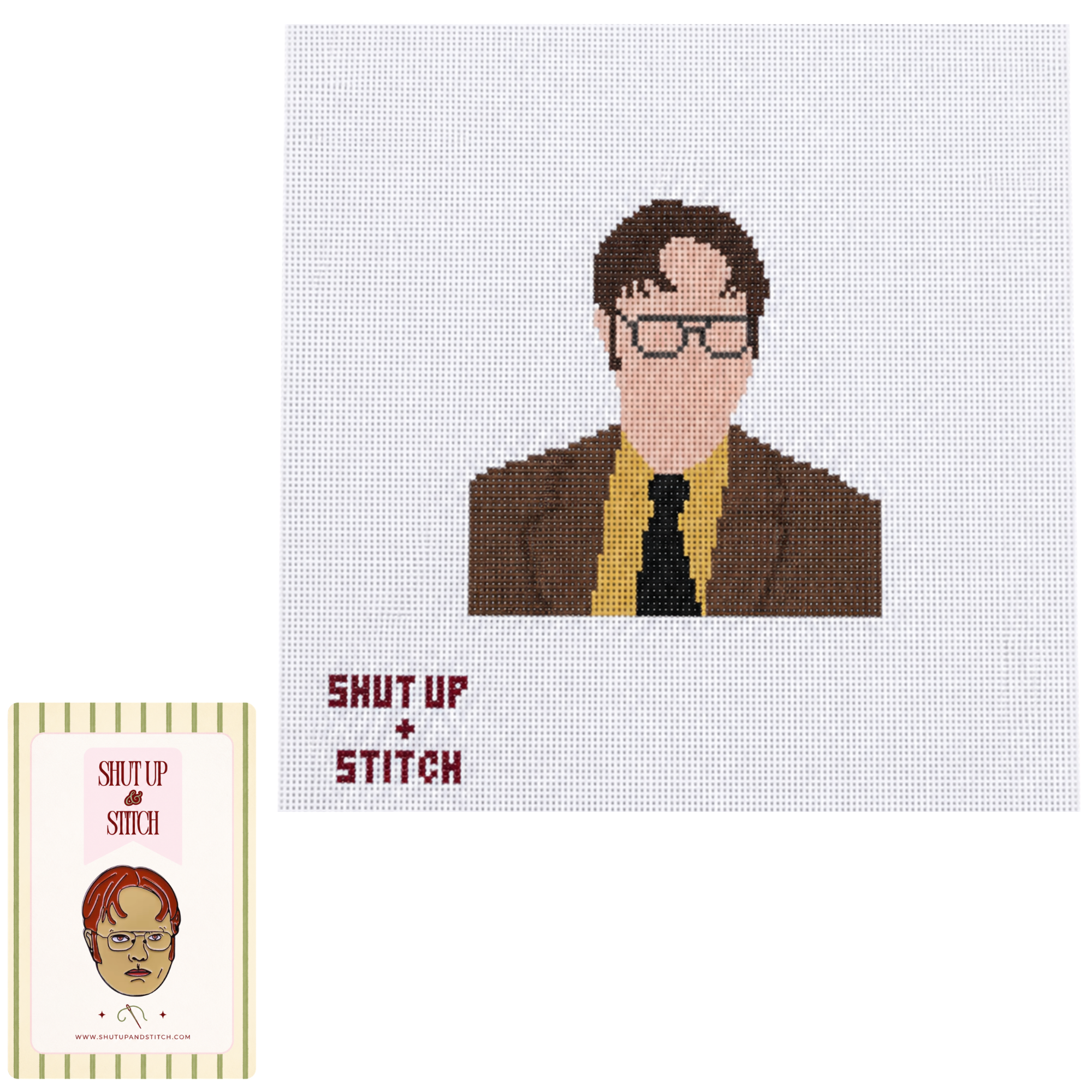 Dwight Schrute Needlepoint Canvas- The Office