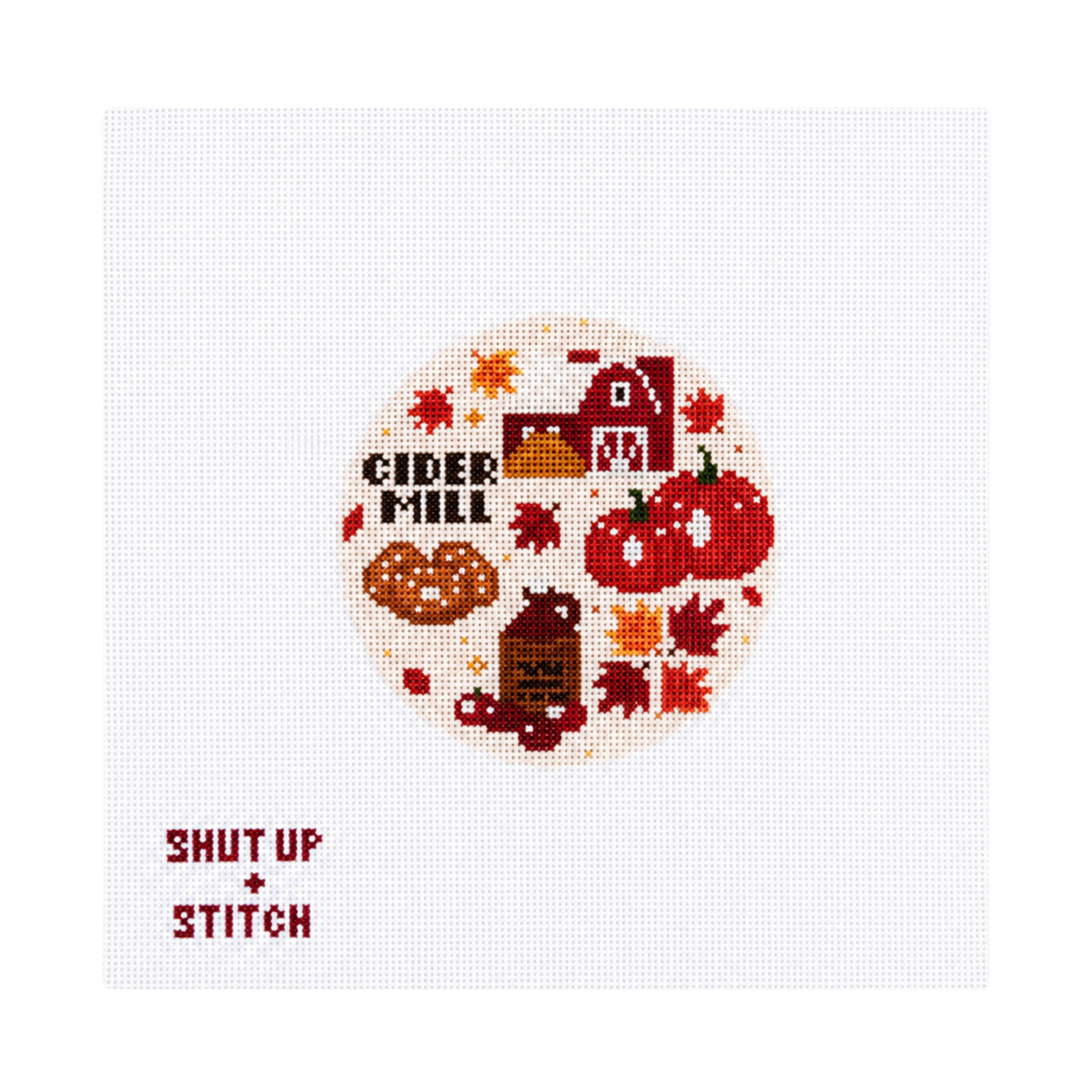 Fall Apple Orchard Needlepoint Canvas