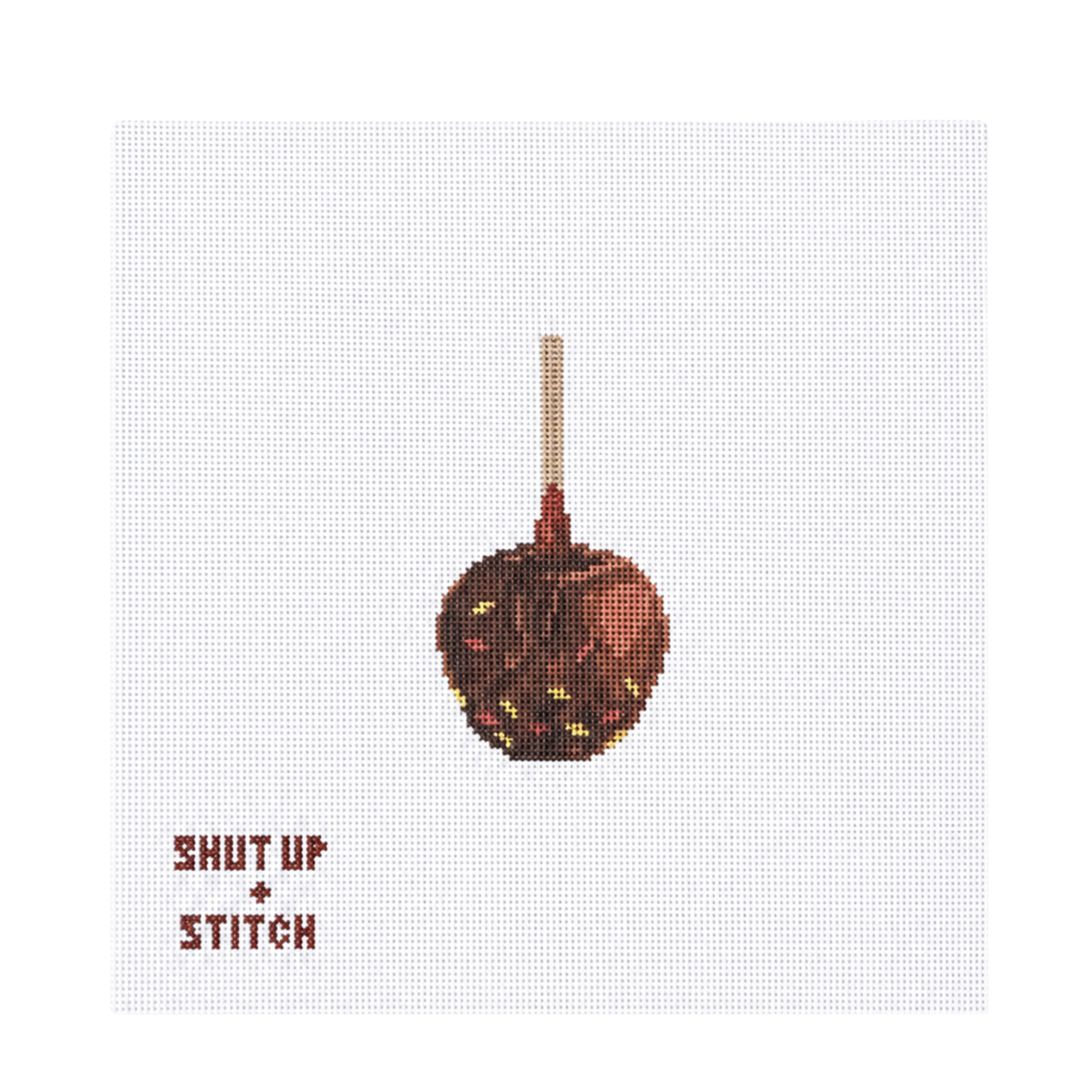 Fall Caramel Apple Needlepoint Canvas