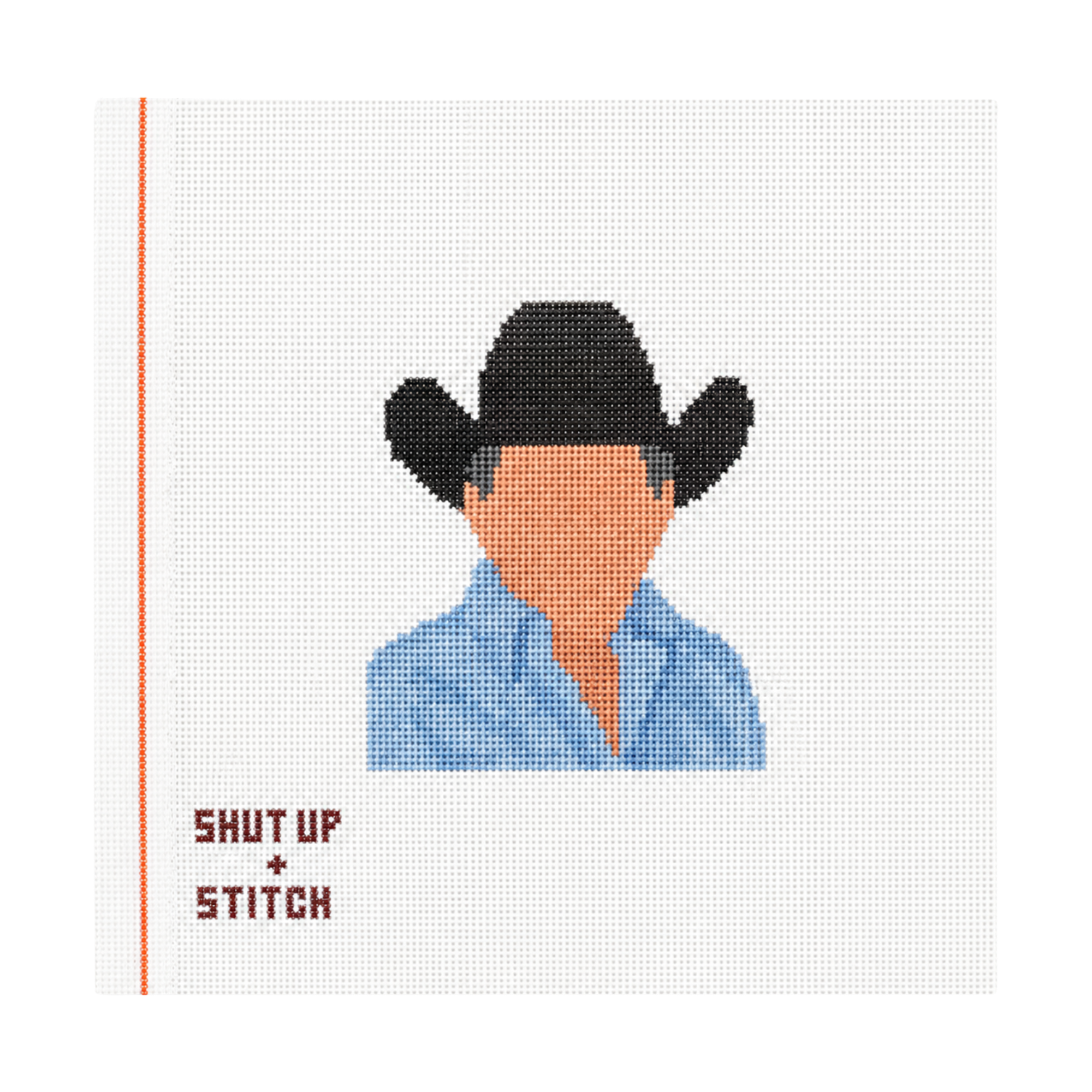 George Strait King of Country Inspired Needlepoint Canvas