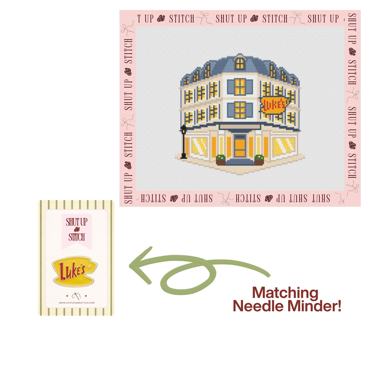 Gilmore Girls Stars Hollow Village- Luke’s Diner Needlepoint Canvas