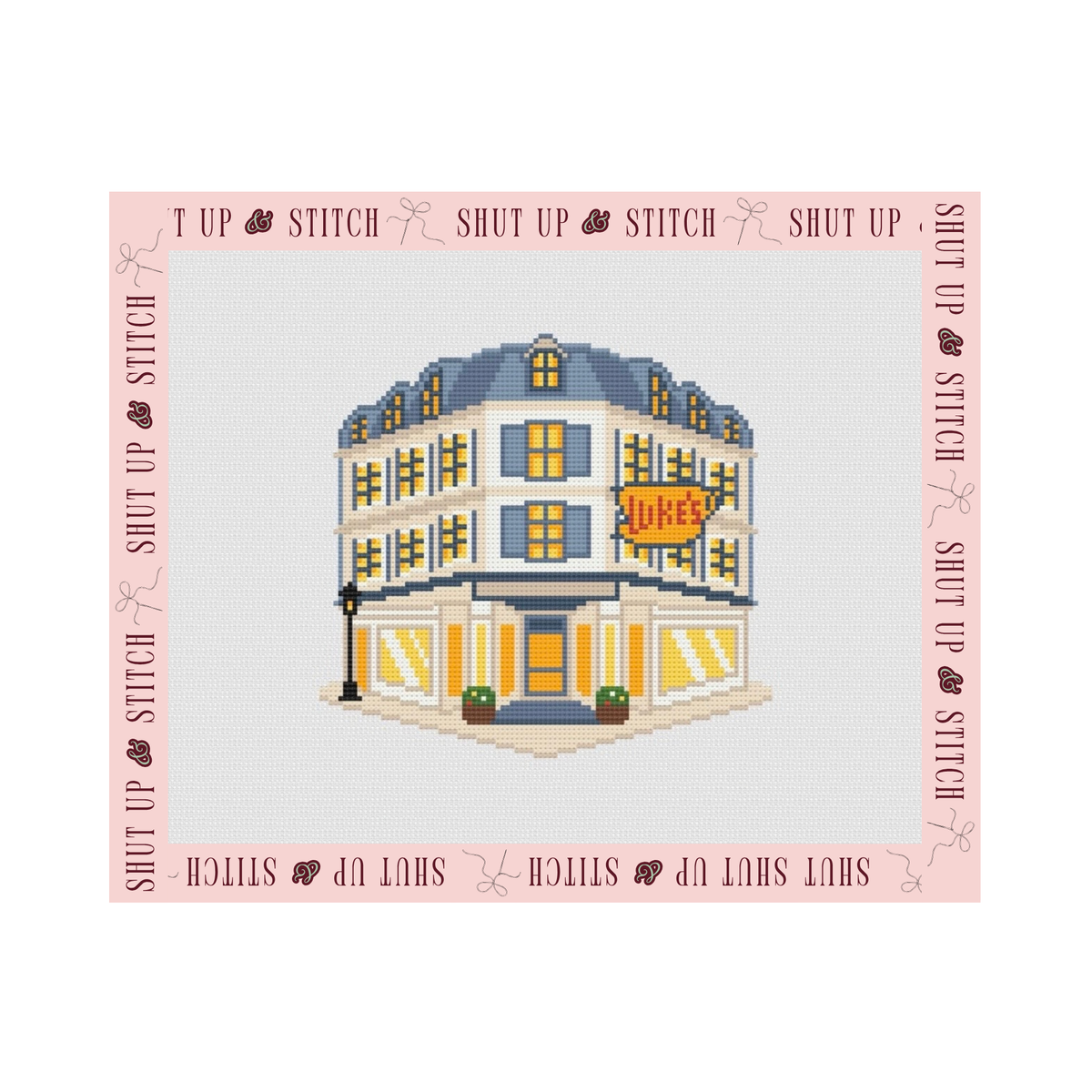 Gilmore Girls Stars Hollow Village- Luke’s Diner Needlepoint Canvas