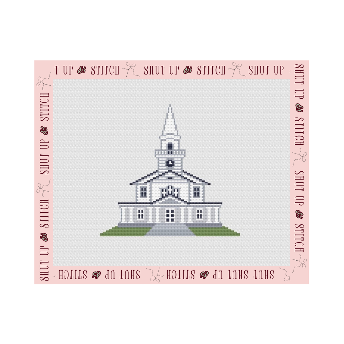 Gilmore Girls Stars Hollow Village- Stars Hollow Church Needlepoint Canvas