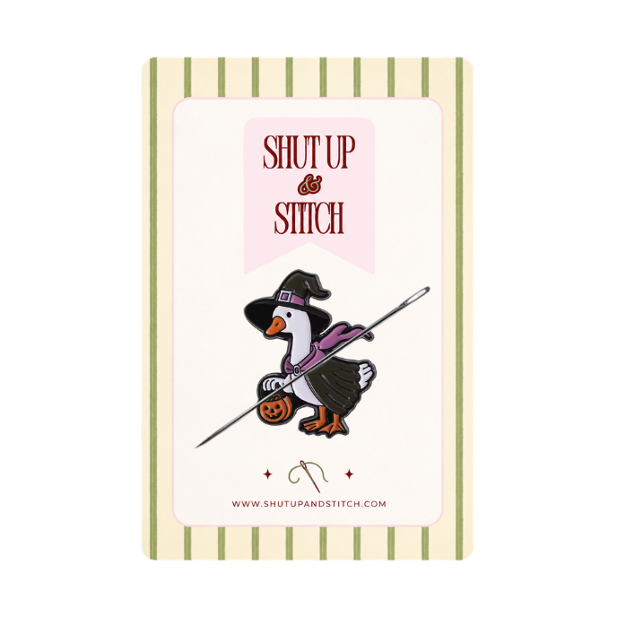 Halloween Goose Witch Needle Minder