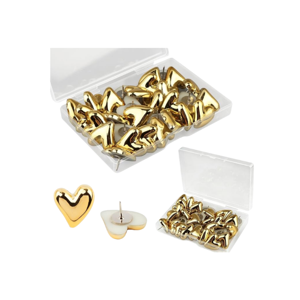 Heart Thumb Tacks 3D – Needlepoint