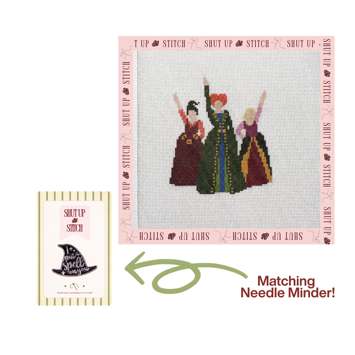 Hocus Pocus I Put a Spell on You Needlepoint Canvas Sanderson Sisters - Disney