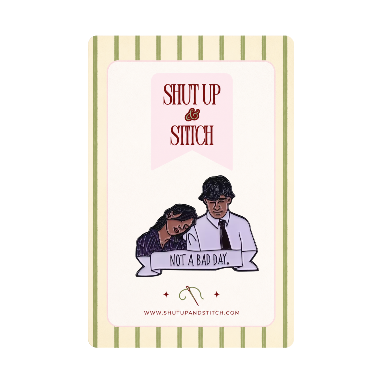 Jim & Pam "Not a Bad Day" Needle Minder – The Office