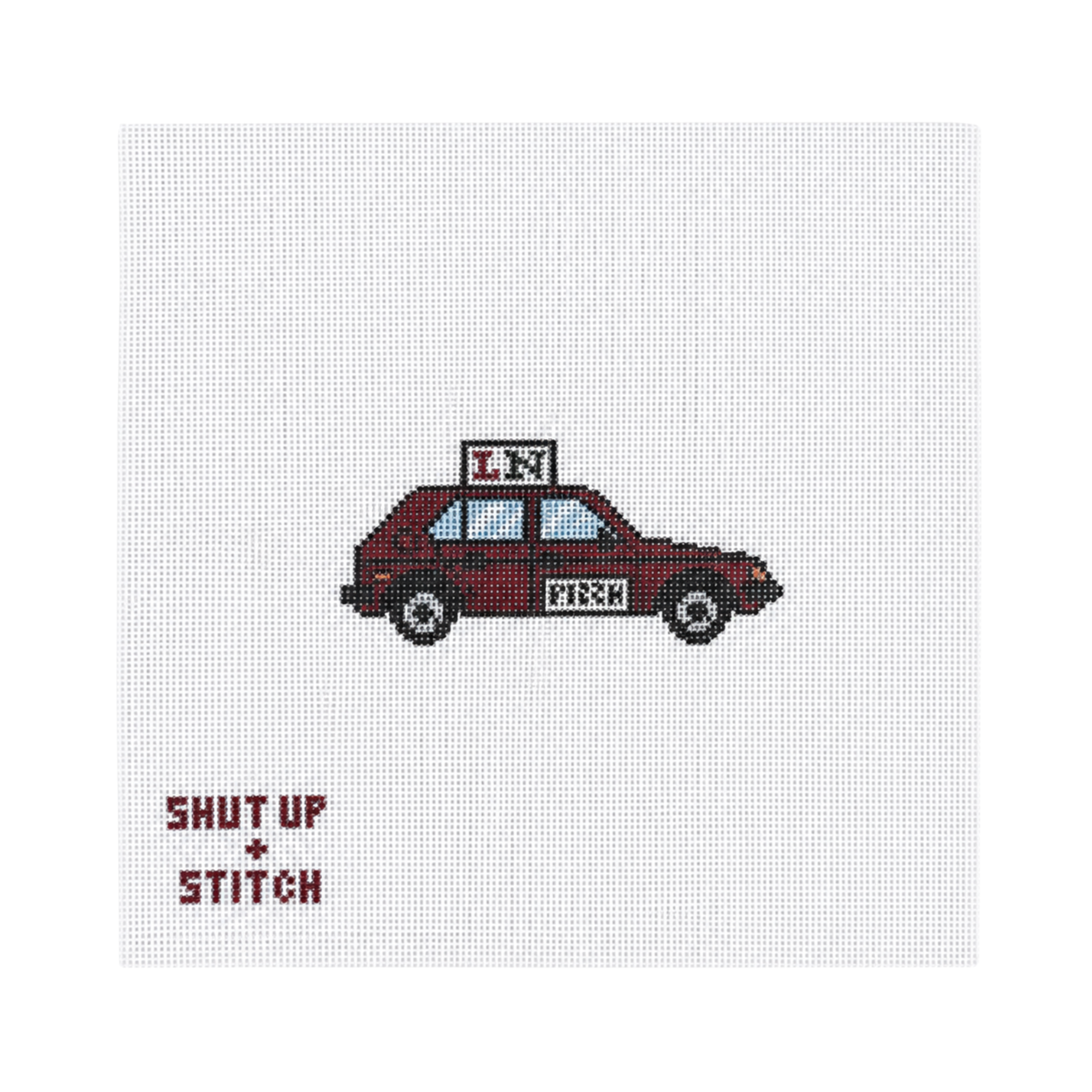 Little Nero's Pizza Car Needlepoint Canvas-  Home Alone