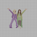 Lizzie McGuire & Isabella Parigi Needlepoint Canvas