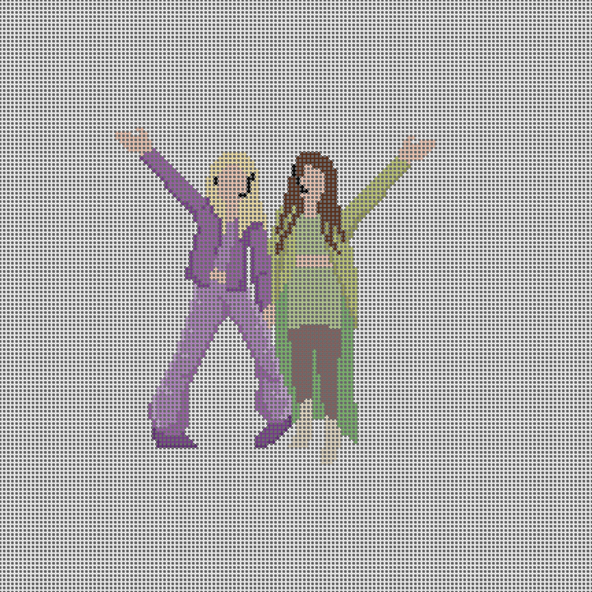 Lizzie McGuire & Isabella Parigi Needlepoint Canvas