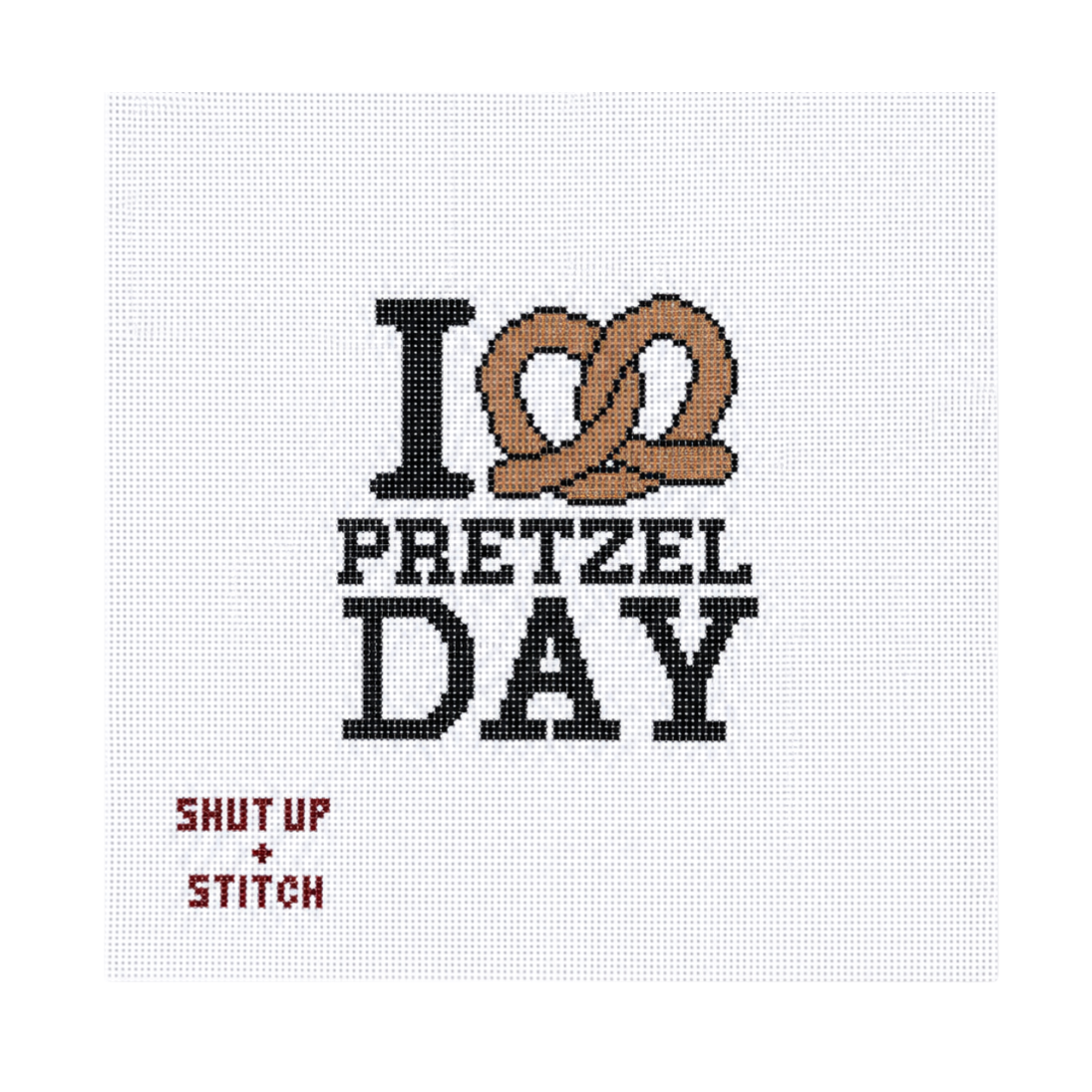 Pretzel Day Needlepoint Canvas- The Office
