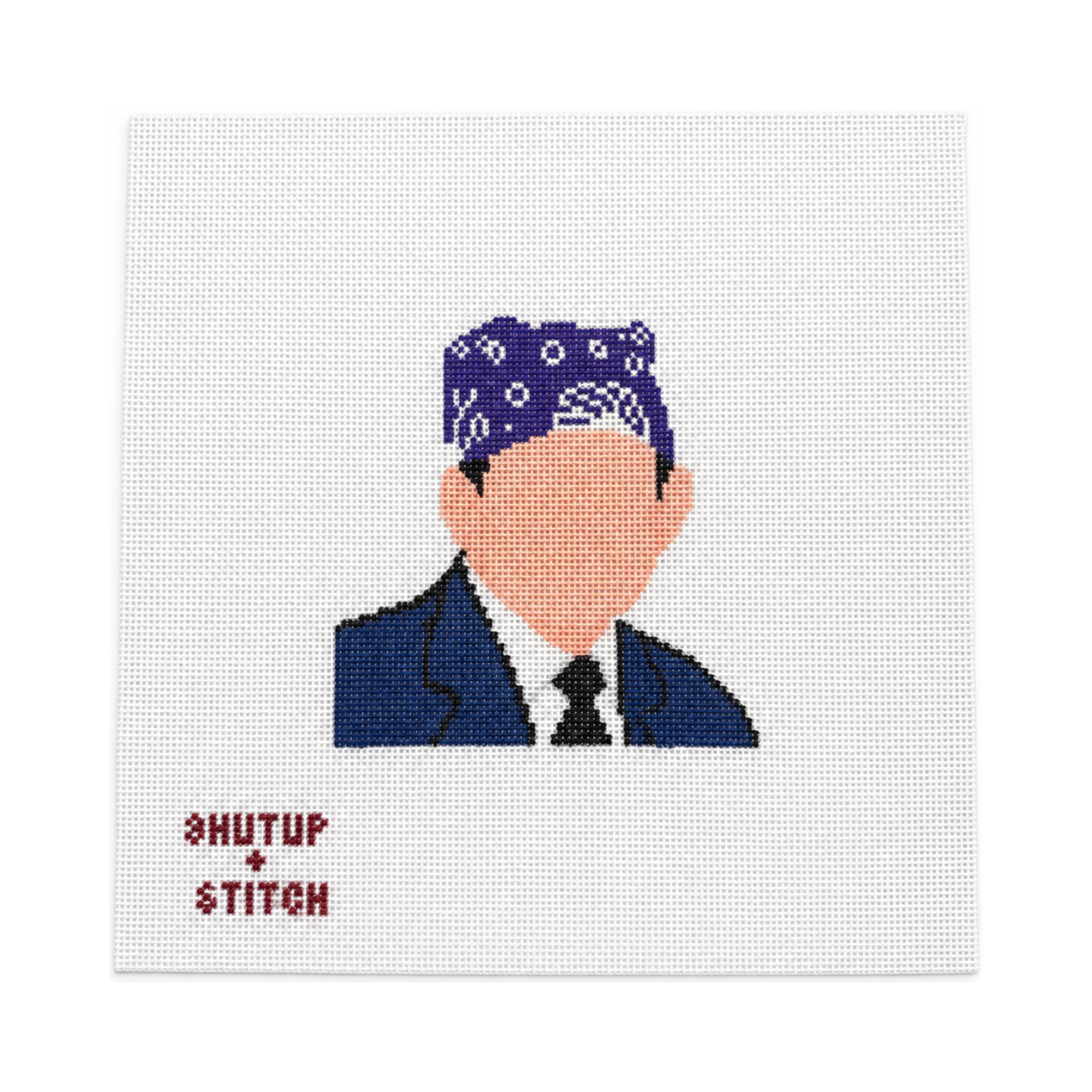 Prison Mike Needlepoint Canvas – The Office With Matching Needle Minder