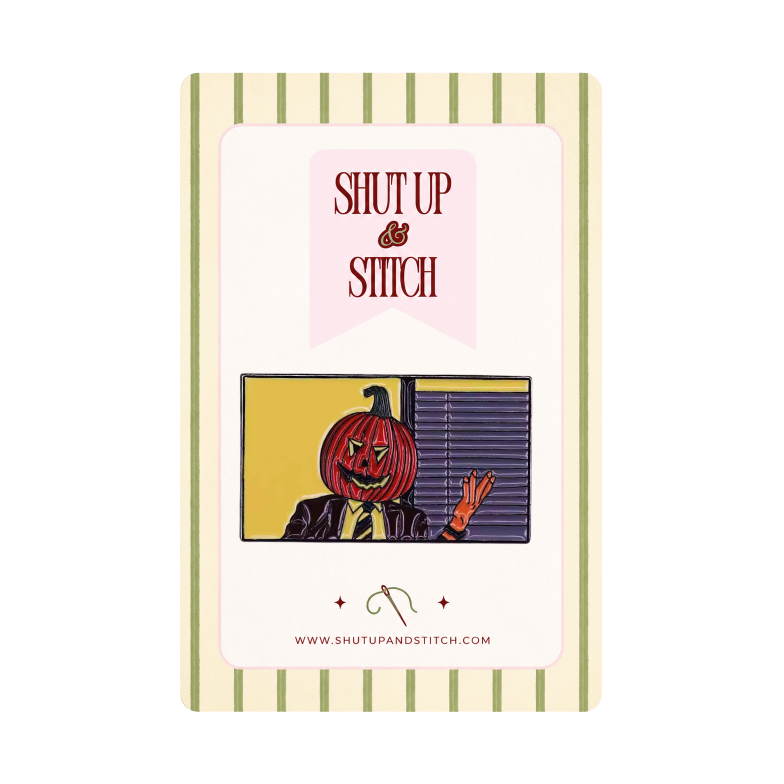 Pumpkin Head Dwight Needle Minder – The Office