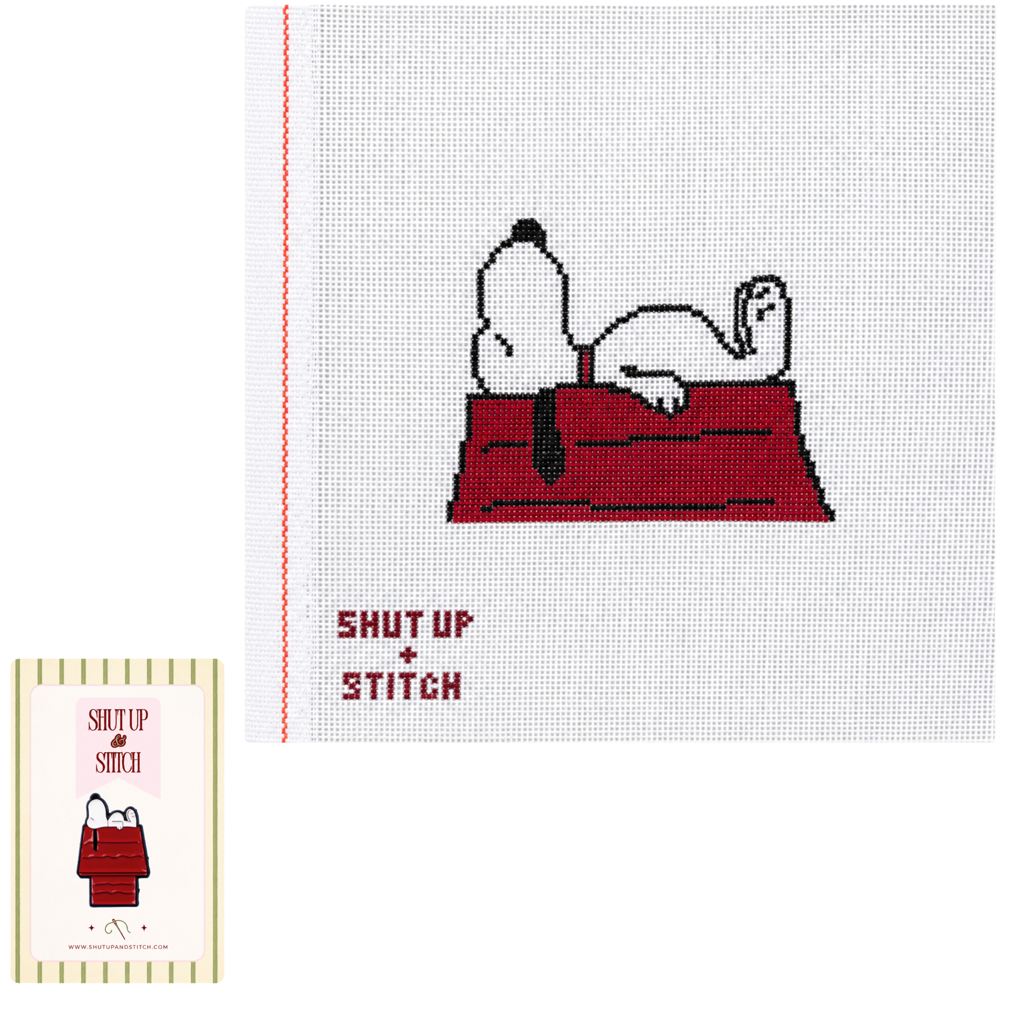 Snoopy on Doghouse Needlepoint Canvas – Peanuts