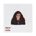 The Princess Diaries Mia Thermopolis “Shut Up” Needlepoint Canvas