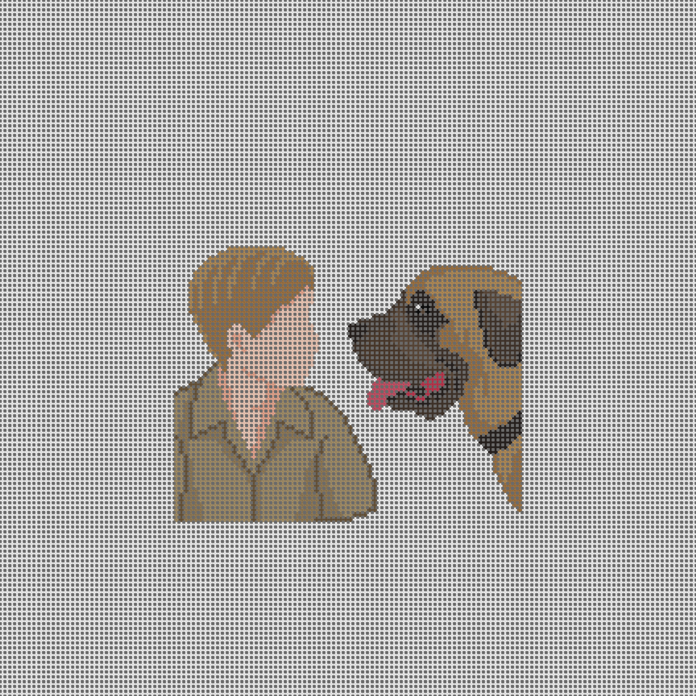 The Sandlot Smalls & Hercules Needlepoint Canvas