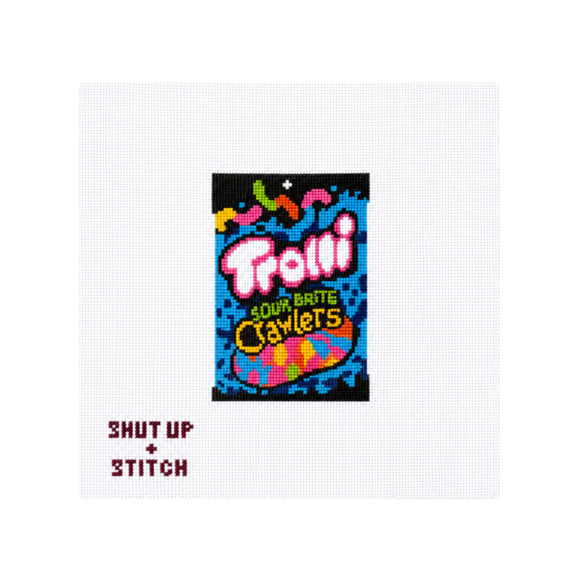 Trolli Sour Brite Crawlers Needlepoint Canvas
