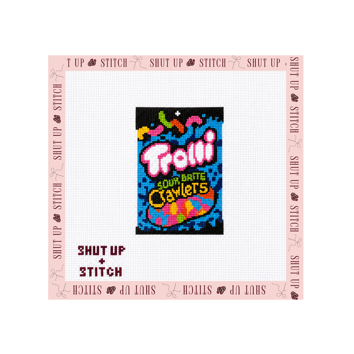 Trolli Sour Brite Crawlers Needlepoint Canvas